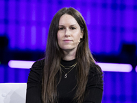 Co-Founder and CEO at Jen, Shara Senderoff, attends the third and last day of Web Summit in Lisbon, Portugal, on November 14, 2024. The larg...