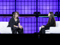 Recording artist and technologist at Auracles.io, Imogen Heap, and co-founder and CEO at Jen, Shara Senderoff, attend the third and last day...