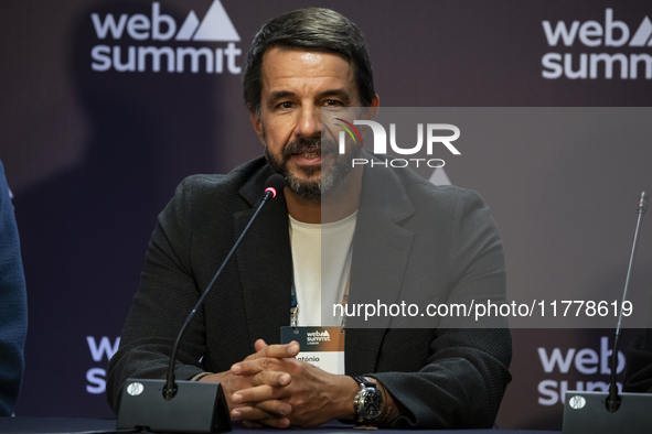 The CEO of Startup Portugal, Antonio Dias Martins, attends the third and last day of the Web Summit in Lisbon, Portugal, on November 14, 202...