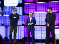 CEO and Founder of Web Summit Paddy Cosgrave, Mayor of Lisbon Carlos Moedas, and 4-time Premier League and Champions League winner with Manc...