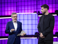 Mayor of Lisbon, Carlos Moedas, and Ruben Dias, a four-time Premier League and Champions League winner with Manchester City and Portugal, at...