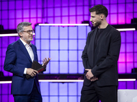 Mayor of Lisbon, Carlos Moedas, and Ruben Dias, a four-time Premier League and Champions League winner with Manchester City and Portugal, at...