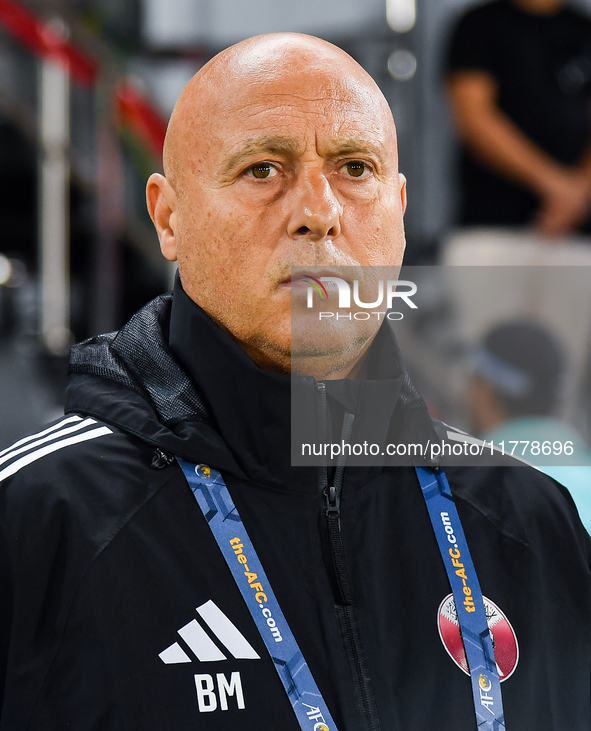 Qatar National team head coach Bartolome Marquez looks on before the FIFA World Cup 2026 AFC Asian Qualifiers 3rd round group A match betwee...