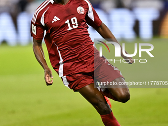 Almoez Ali (#19) of Qatar plays in the FIFA World Cup 2026 AFC Asian Qualifiers 3rd round group A match between Qatar and Uzbekistan at Jass...