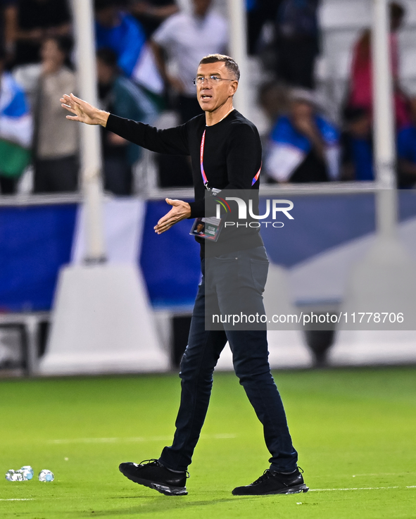 Uzbekistan National team head coach Srecko Katanec reacts during the FIFA World Cup 2026 AFC Asian Qualifiers 3rd round group A match betwee...