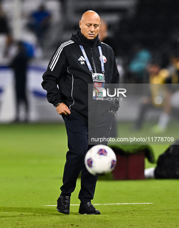 Qatar National team head coach Bartolome Marquez reacts during the FIFA World Cup 2026 AFC Asian Qualifiers 3rd round group A match between...