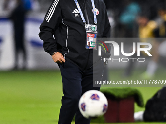 Qatar National team head coach Bartolome Marquez reacts during the FIFA World Cup 2026 AFC Asian Qualifiers 3rd round group A match between...