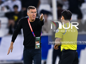 Uzbekistan national team head coach Srecko Katanec reacts during the FIFA World Cup 2026 AFC Asian Qualifiers third round group A match betw...