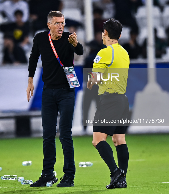 Uzbekistan national team head coach Srecko Katanec reacts during the FIFA World Cup 2026 AFC Asian Qualifiers third round group A match betw...