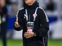 Qatar national team head coach Bartolome Marquez reacts during the FIFA World Cup 2026 AFC Asian Qualifiers third round group A match betwee...