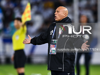 Qatar national team head coach Bartolome Marquez reacts during the FIFA World Cup 2026 AFC Asian Qualifiers third round group A match betwee...