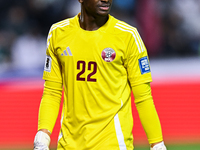 Meshaal Barsham (GK) (#22) of Qatar plays in the FIFA World Cup 2026 AFC Asian Qualifiers third round group A match between Qatar and Uzbeki...