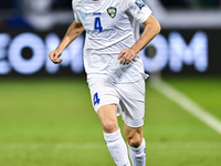 Farrukh Sayfiev (#4) of Uzbekistan plays in the FIFA World Cup 2026 AFC Asian Qualifiers third round group A match between Qatar and Uzbekis...