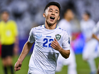 Abbosbek Fayazullaev of Uzbekistan celebrates after scoring a goal during the FIFA World Cup 2026 AFC Asian Qualifiers third round group A m...