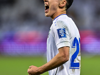 Abbosbek Fayazullaev of Uzbekistan celebrates after scoring a goal during the FIFA World Cup 2026 AFC Asian Qualifiers third round group A m...