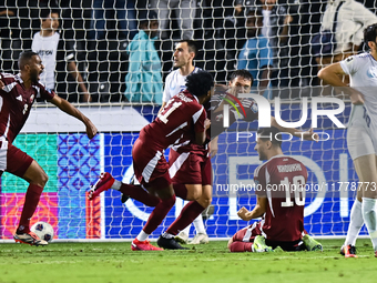 Lucas Mendes of Qatar celebrates with his teammates after scoring a goal during the FIFA World Cup 2026 AFC Asian Qualifiers third round gro...