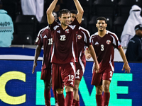 Lucas Mendes of Qatar celebrates with his teammates after scoring a goal during the FIFA World Cup 2026 AFC Asian Qualifiers third round gro...