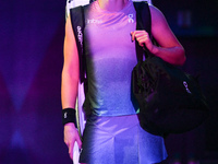 RIYADH, SAUDI ARABIA - NOVEMBER 07: Iga Swiatek of Poland seen before her match against Daria Kasatkina, on Day 6 of the 2024 WTA Finals, pa...