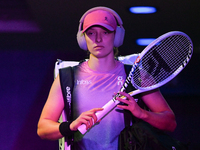 RIYADH, SAUDI ARABIA - NOVEMBER 07: Iga Swiatek of Poland seen before her match against Daria Kasatkina, on Day 6 of the 2024 WTA Finals, pa...