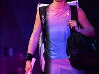 RIYADH, SAUDI ARABIA - NOVEMBER 07: Iga Swiatek of Poland seen before her match against Daria Kasatkina, on Day 6 of the 2024 WTA Finals, pa...