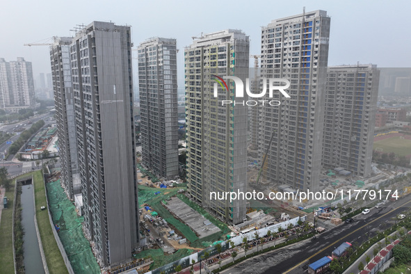 A Vanke property is under construction in Nanjing, Jiangsu province, China, on November 15, 2024. On November 15, 2024, the National Bureau...