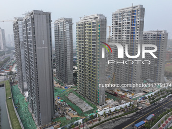 A Vanke property is under construction in Nanjing, Jiangsu province, China, on November 15, 2024. On November 15, 2024, the National Bureau...