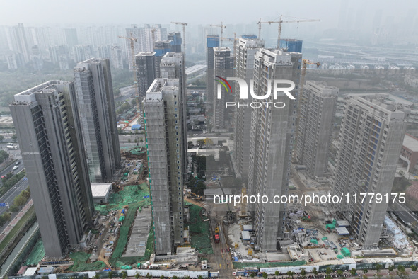 A Vanke property is under construction in Nanjing, Jiangsu province, China, on November 15, 2024. On November 15, 2024, the National Bureau...