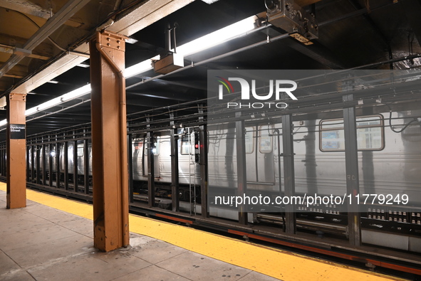 A 35-year-old man is slashed on the platform while waiting for the train in the Inwood neighborhood of Manhattan, New York, United States, o...