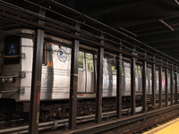 A 35-year-old man is slashed on the platform while waiting for the train in the Inwood neighborhood of Manhattan, New York, United States, o...