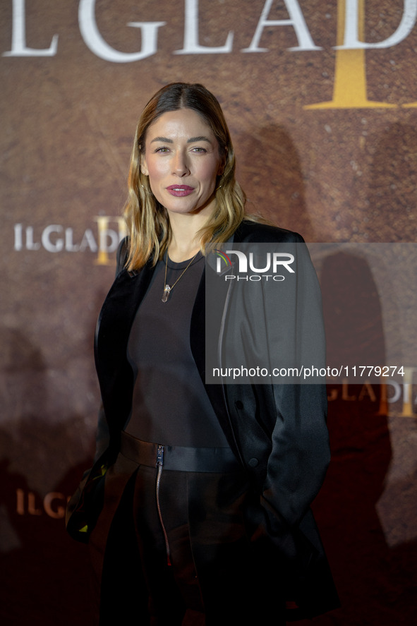 Sarah Felberbaum attends the ''Gladiator II'' (Il Gladiatore II) special screening red carpet at Auditorium Parco Della Musica in Rome, Ital...