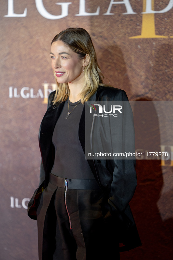 Sarah Felberbaum attends the ''Gladiator II'' (Il Gladiatore II) special screening red carpet at Auditorium Parco Della Musica in Rome, Ital...