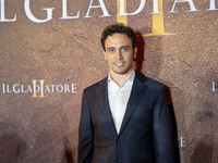 Simone Liberati attends the ''Gladiator II'' (Il Gladiatore II) special screening red carpet at Auditorium Parco Della Musica in Rome, Italy...