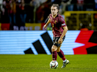 Belgium defender Arthur Theate plays during the match between Belgium and Italy at the King Baudouin Stadium for the UEFA Nations League - L...