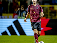 Belgium defender Arthur Theate plays during the match between Belgium and Italy at the King Baudouin Stadium for the UEFA Nations League - L...