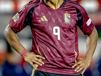 Belgium forward Lois Openda plays during the match between Belgium and Italy at the King Baudouin Stadium for the UEFA Nations League - Leag...