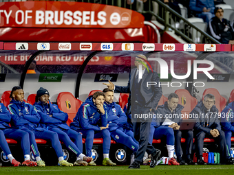 Italy trainer Luciano Spalletti is present during the match between Belgium and Italy at the King Baudouin Stadium for the UEFA Nations Leag...