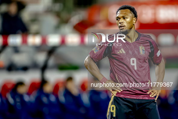 Belgium forward Lois Openda plays during the match between Belgium and Italy at the King Baudouin Stadium for the UEFA Nations League - Leag...