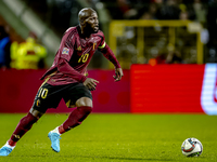 Belgium forward Romelu Lukaku plays during the match between Belgium and Italy at the King Baudouin Stadium for the UEFA Nations League - Le...