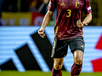 Belgium defender Arthur Theate plays during the match between Belgium and Italy at the King Baudouin Stadium for the UEFA Nations League - L...