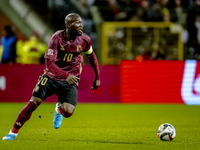 Belgium forward Romelu Lukaku plays during the match between Belgium and Italy at the King Baudouin Stadium for the UEFA Nations League - Le...