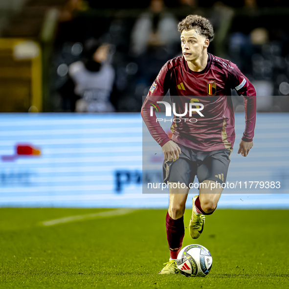 Belgium midfielder Maxim de Cuyper plays during the match between Belgium and Italy at the King Baudouin Stadium for the UEFA Nations League...