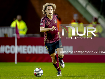 Belgium defender Wout Faes plays during the match between Belgium and Italy at the King Baudouin Stadium for the UEFA Nations League - Leagu...