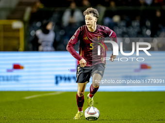 Belgium midfielder Maxim de Cuyper plays during the match between Belgium and Italy at the King Baudouin Stadium for the UEFA Nations League...