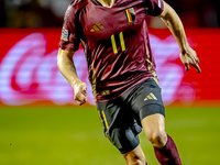 Belgium midfielder Leandro Trossard plays during the match between Belgium and Italy at the King Baudouin Stadium for the UEFA Nations Leagu...