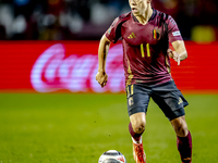 Belgium midfielder Leandro Trossard plays during the match between Belgium and Italy at the King Baudouin Stadium for the UEFA Nations Leagu...