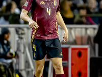 Belgium defender Wout Faes plays during the match between Belgium and Italy at the King Baudouin Stadium for the UEFA Nations League - Leagu...