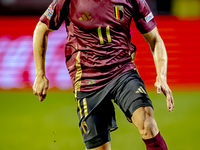 Belgium midfielder Leandro Trossard plays during the match between Belgium and Italy at the King Baudouin Stadium for the UEFA Nations Leagu...