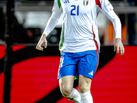 Italy defender Alessandro Bastoni plays during the match between Belgium and Italy at the King Baudouin Stadium for the UEFA Nations League...