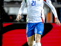 Italy defender Alessandro Bastoni plays during the match between Belgium and Italy at the King Baudouin Stadium for the UEFA Nations League...