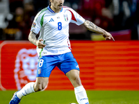 Italy midfielder Sandro Tonali plays during the match between Belgium and Italy at the King Baudouin Stadium for the UEFA Nations League - L...